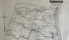 Carte Allenwood Alvira, comté d'Union, Pa 1868 avec les noms des propriétaires affichés ��