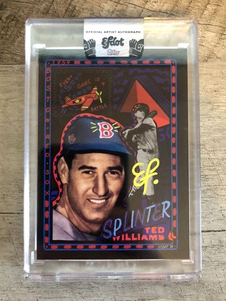 Topps Project 2020 Ted Williams Efdot Artist Autographed Signed Card 74 Auto /80 - Image 3 of 4