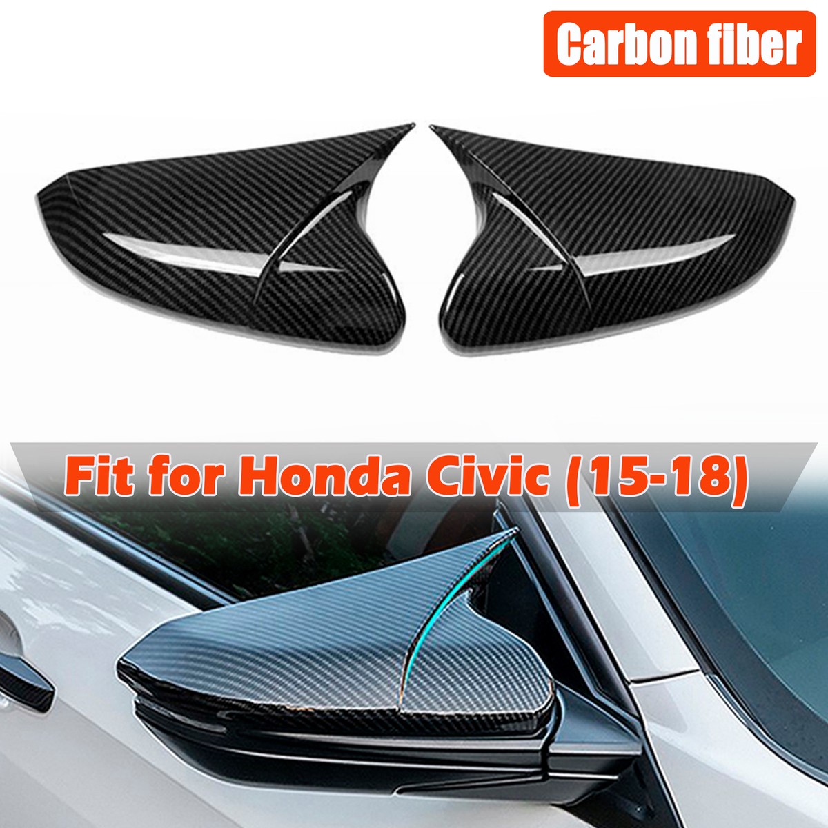 Aazon.co: 1Pair Side Irror Cover Cap Housing Fit For Hon-da 10th Gen - Foto 6