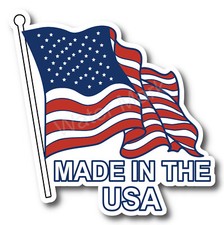 Made in The USA, Sticker Decal, American Made, American Flag, Truck car Window