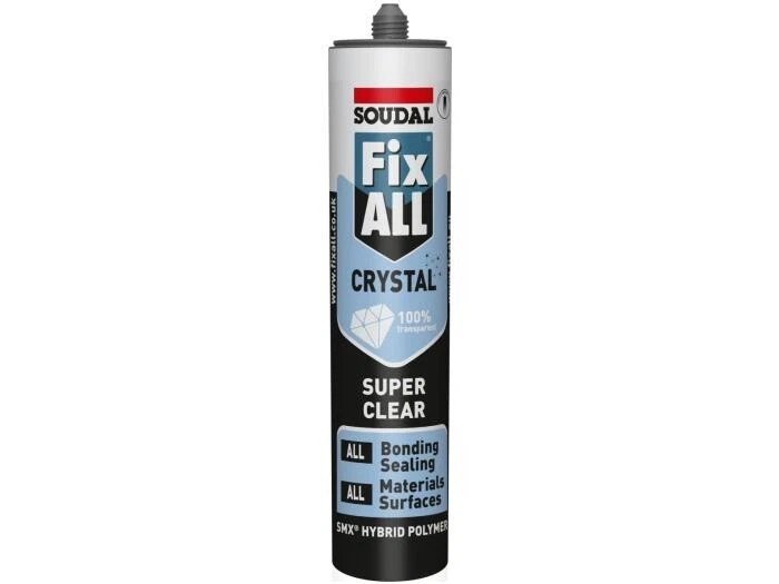 12X SOUDAL FIX ALL CRYSTAL CLEAR SEALANT ADHESIVE SMX POLYMER TRANSPARENT