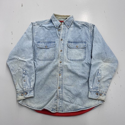 Vintage 90s Woolrich Red Fleece Lined 