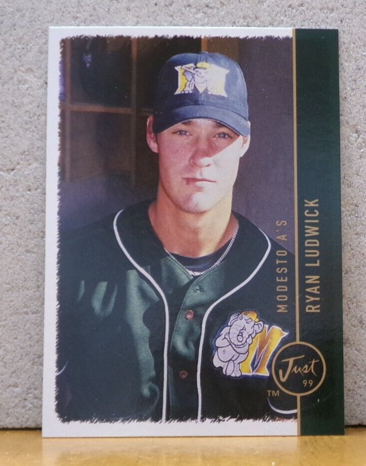 AUCTION - 550 BASEBALL CARD JUST 1999 RYAN LUDWICK MODESTO A'S / ATHLETICS