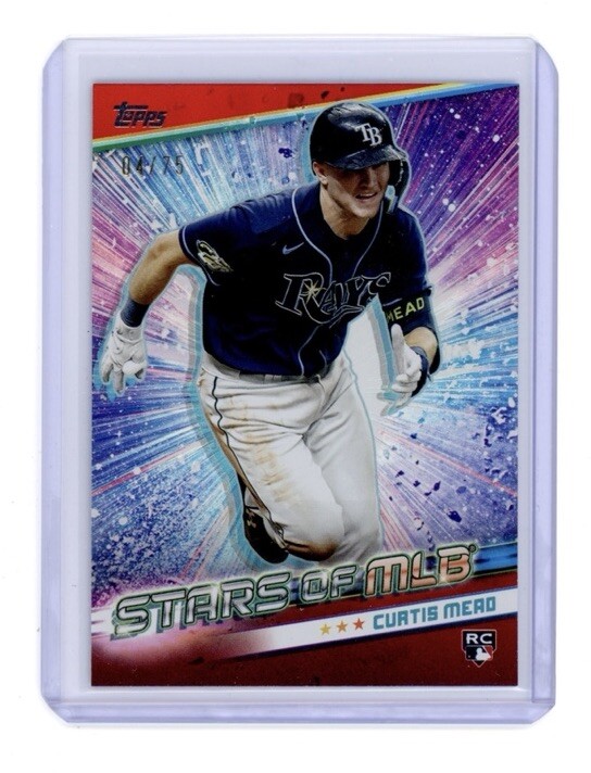 2024 Topps Update Series #SMLB-72 Curtis Mead Stars of MLB Rookie Red SP RC /75