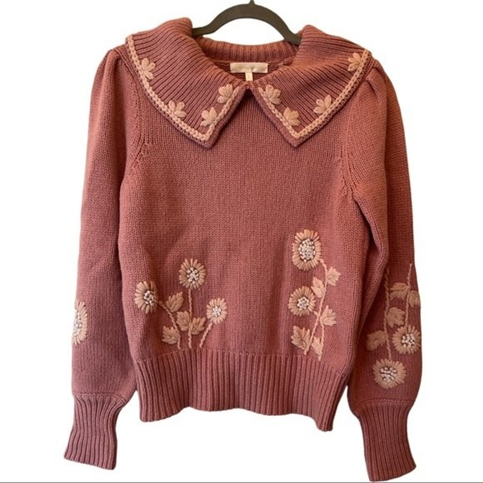 LoveShackFancy Union Collared Pullover Sweater in… - image 2