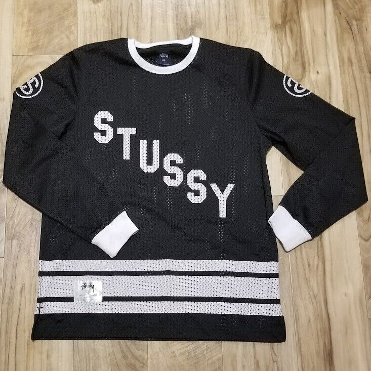 Vintage Rare Stussy Team Mesh Hockey Jersey Long Sleeve #80 Vintage Rare Stussy Team Mesh Hockey Jersey Long Sleeve #80