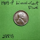 1909-P  Lincoln Wheat Cent / Penny 1c Fine