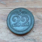 LARGE BUTTON (22mm) 22nd Line Infantry Regiment / Napoleon 1st Empire