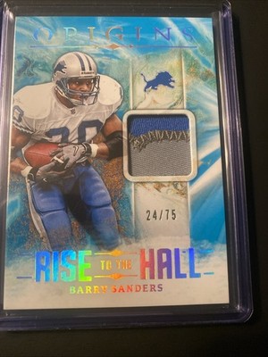 2024 Panini Origins - Rise to the Hall Barry Sanders #RTH-BSA Turquoise /75 