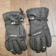 Gordini Mens Large Winter Ski Gloves Black Insulated Zip Pocket Snow Cold
