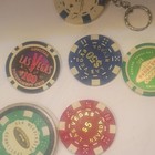 Lot of 6 Las Vegas Nevada Casino Poker Chips $5 $25 $50 $100 + Keychain — photo 5