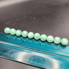 Lot Of 10 Blue Cream Vaseline Glass Uranium Glass Marbles Uv Glow