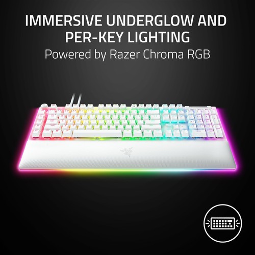 Razer BlackWidow V4 Pro - Mechanische Gaming Tastatur (Green Switch) Weiß US - Bild 4 von 8