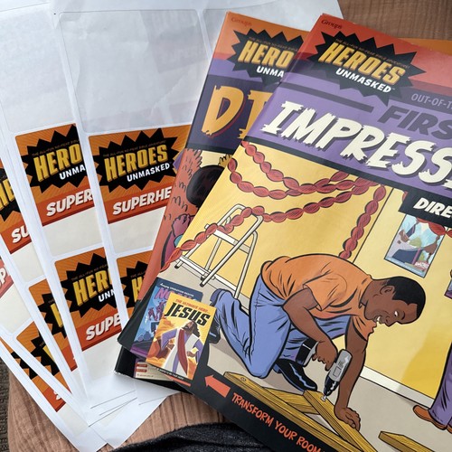Heroes Unmasked Family Outreach Bible Group Fall Festival Kit Used - Picture 10 of 16