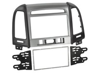 Autoradioblende Einbaurahmen 2-DIN Schwarz FüR Hyundai Santa Fe 2 CM