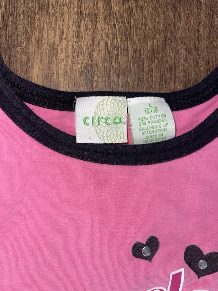 Camiseta De Colección Niñas Circo Rosa Y2K Manga Corta Ángel Talla 10/12 Foto 4 de 4