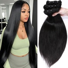 Weaving Bundles Weft Brazilian Virgin Remy Human Hair Extensions Straight 100G