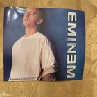 Eminem Leaning on Blue Wall Photo 2002 Bumper 4” x 4.5 “ Music Sticker OOP