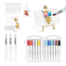 36 Pcs Magic Foam Texture Painting Kit, Deluxe 3D Puffy Paint Art Set with 12