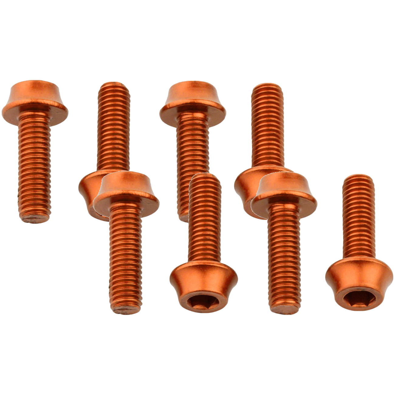 Упаковка из 2 крепежных болтов для бутылки с водой Волчий зуб M5x15 мм 4 штуки Алюминий Оранжевый 4990₽