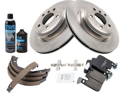 Rear TRQ Brake Pad Rotor Shoe Drum Kit fits BMW 435i Gran Coupe 2015-2016 56WXZY