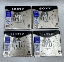 Lot of 4 SONY Premium Gold MD MiniDiscs MDW80PL 80mins - Sealed New