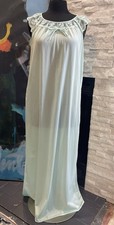 Vintage Nylon And Lace Mint Green Long Maxi Nightgown Lingerie Size Small