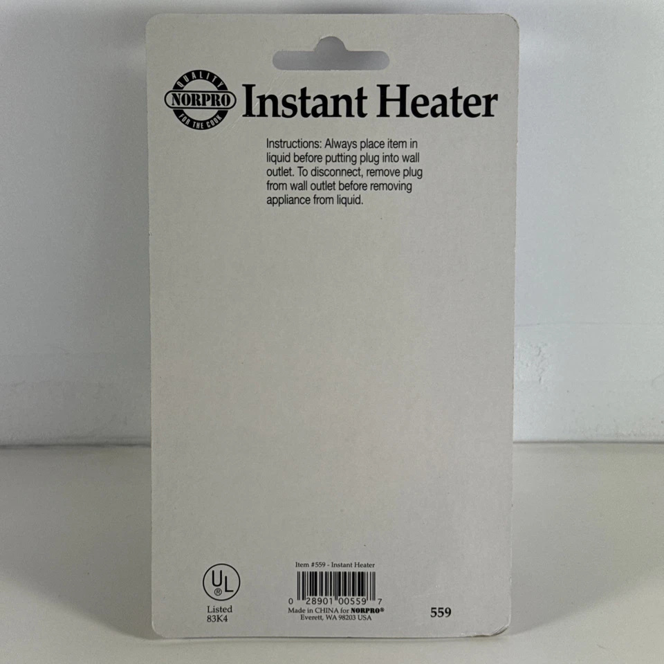 Norpro Instant Electric Immersion Coil Liquid Heater - Water Coffee Tea Soup - Image 2 of 2