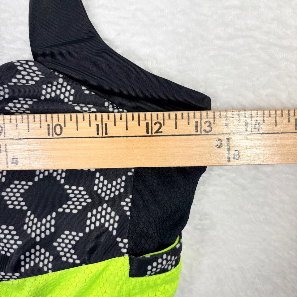 Camiseta sin mangas Moxie Luminex Sweetheart pequeña atlética ciclismo verde neón negra Foto 4 de 4