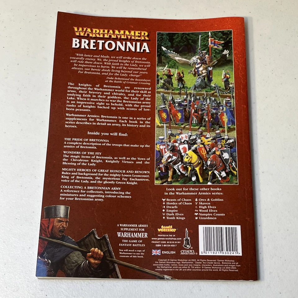 Warhammer Bretonnian Army Book 6th edition 2003 Games Workshop English - Image 2 of 4