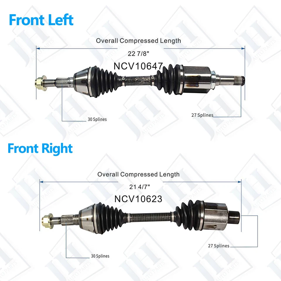 OE Front Pair CV Axle Shaft Set For 2008-2009 Pontiac G6 GXP GTP FWD Auto Trans - Image 2 of 4