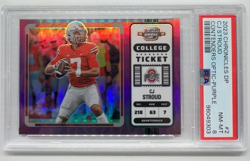 CJ Stroud Panini Chronicles Draft Picks Contenders Optic #2 Purple