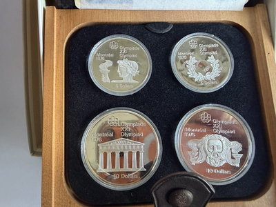1972 Canada 4PIECE Coin 925% Sterling Silver Olympic OLYMPIQUE