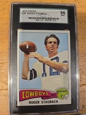 1975 Topps - Roger Staubach #146 Dallas Cowboys SGC LLC 96 Mint Condition Card