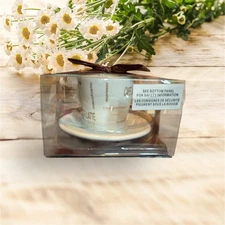 NEW Mini Mocha Candle in Coffee Cup with Saucer. Greenbrier International