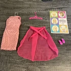 Vintage Barbie 1440 Pink Sparkle COMPLETE Outfit - 1967 Light Variation MINTY