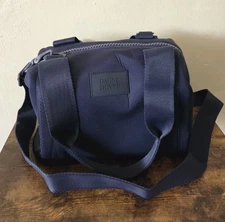 Dagne Dover small Landon Carryall Navy Blue Pouch Bag