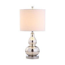 JONATHAN Y 20.5" Mercury Silver Glass Table Lamp, Modern Gourd ... FAST USA SHIP