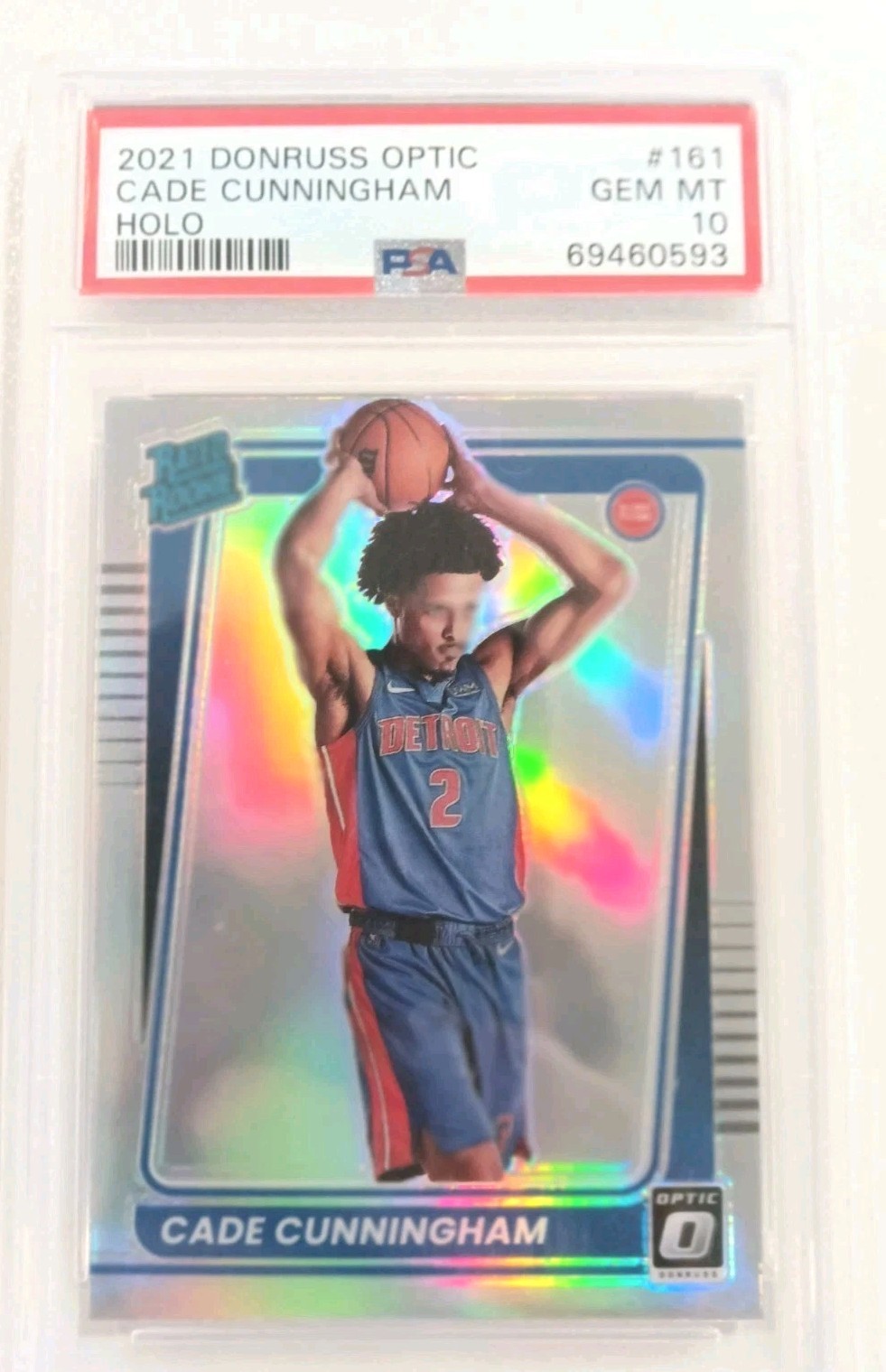 2021-22 Donruss Optic - Rated Rookie Cade Cunningham #161 Holo PSA 10 Prizm (RC)