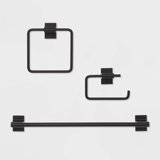 Modern Bath Hardware Set - Threshold: Zinc  Stainless Steel Includes Toilet