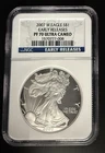 2007 W $1 Proof American Silver Eagle NGC PR70 Ultra Cameo EARLY RELEASES