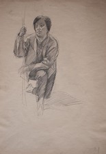 Bernhard Heisig Frauenporträt Leipziger Schule Bleistift Zeichnung Zertifikat