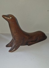Native American "Ohlone Costanoan Esselen Indian Nation" Sealion Carving c1880