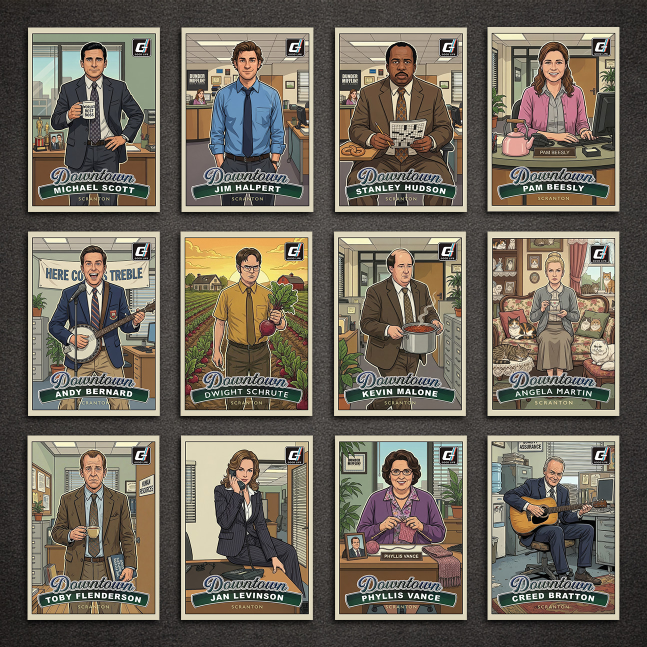 The Office Custom Card Set 14 Card Lot Limited Edition Michael Scott