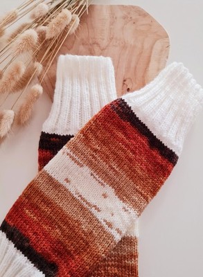 Stulpen Beinstulpen Handgestrickt NEU Handmade Farbverlauf Bunt Gestrickt