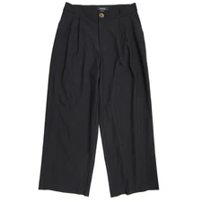 Karen Kane Black High Waist Wide Leg Pleated Pants Size 8