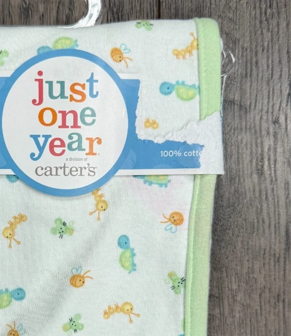New Baby Just One Year Carter's Cute As Can Bee Turtle Blanket - Image 3 of 3