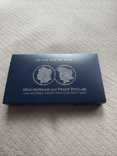 2024 S Morgan and Peace Dollar Reverse Proof Set- Mint With COA