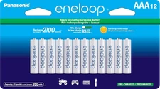 12 Pack Eneloop AAA Rechargeable Batteries Long Lasting Pre Charged 800mAh