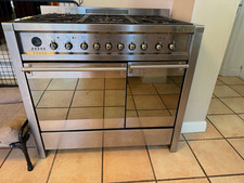 Smeg Stainless Steel 5 Burner Natural Gas Range Cooker Double Oven with Grill